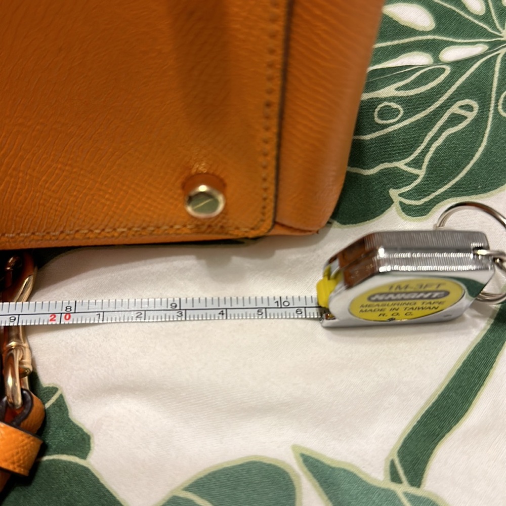 Used Orange Coach Mini Bag w/ Strap and Matching Wallet - Picture 14 of 16